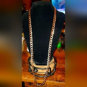 14k Gold 30 Inch Men's Chain Necklace Rose Gold 9mm Solid Curb Cuban Link